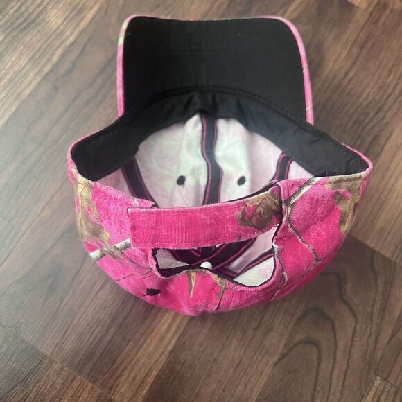 Realtree Hot Pink Camo Hat 6 Panel Curved Bill Adjustable Soft Cotton - Picture 6 of 11